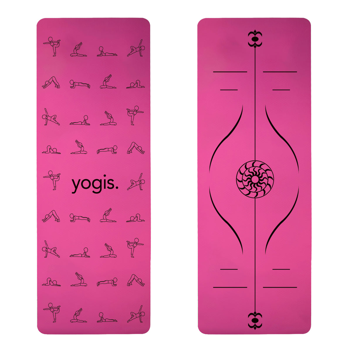 Yoga Mat Posture Line Non-slip Custom Fitness Mat For Beginners Plank Support - Blue Force Sports