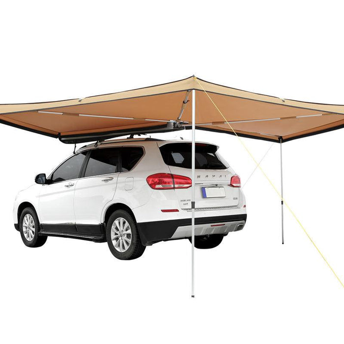270° Retractable Vehicle Awning with Support Poles
