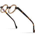 Retro Round Transparent Red Myopia Lens Frame - Blue Force Sports