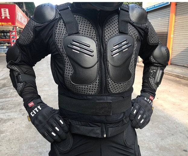 Motorcycle Riding Fall Protection Armor Jacket - Blue Force Sports