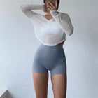 Fitness Suit Button Yoga Suit Short Workout - Blue Force Sports