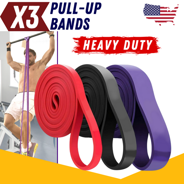 Pull Up Bands Heavy Duty Resistance Band For Gym Exercise Fitness Workout Set US - Blue Force Sports