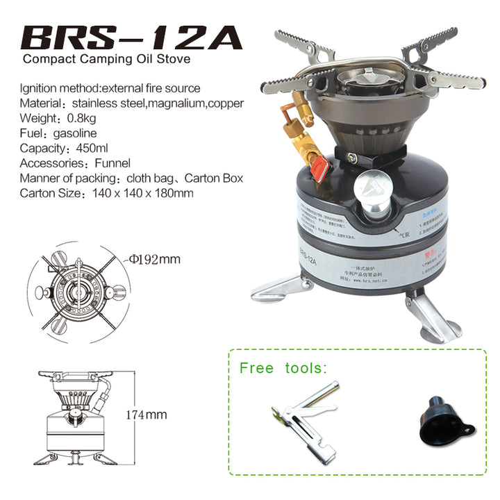 Field Oil Stove Camping One Heavy Fire Gasoline Stove Mountaineering Team Outdoor Stove Cookware - Blue Force Sports