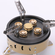 Portable Windproof Camping Cookout Gas Stove Holder Set - Blue Force Sports