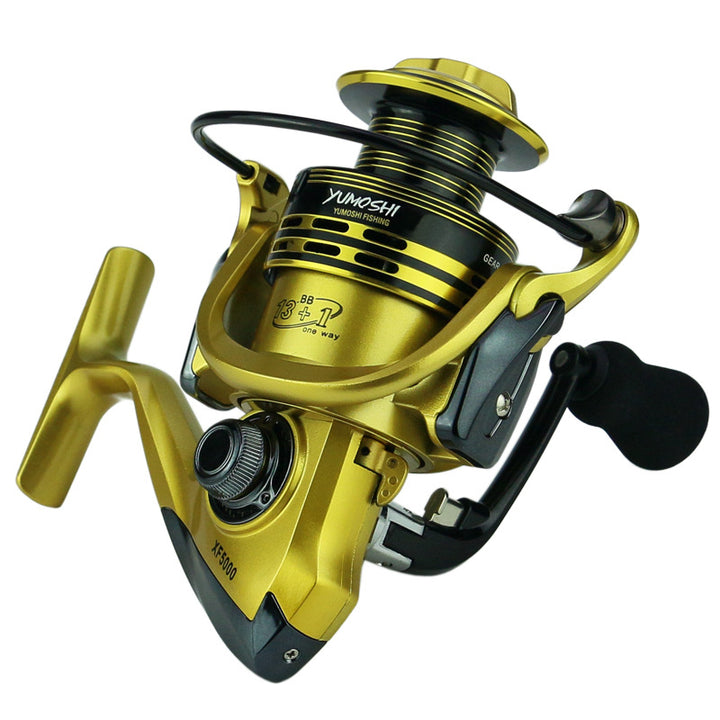 Xf1000-7000 Fishing Wheel Fishing Wheel Fishing Reel Reel For Telescopic Fishing Rod Metal Rocker Arm Gapless Fishing Gear Factory - Blue Force Sports