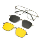 Uv Protection Sunglasses Magnetic Suction Set Mirror Myopia Frame Polarized - Blue Force Sports