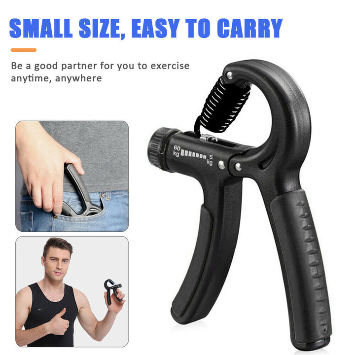 Hand Grip Adjustable Trainer Gripper Strengthener Gym Strength Exerciser Adjustable Heavy Gripper Fitness Hand Exerciser Grip Wrist Training Increase Strength Spring Finger Pinch Carpal Expander - Blue Force Sports