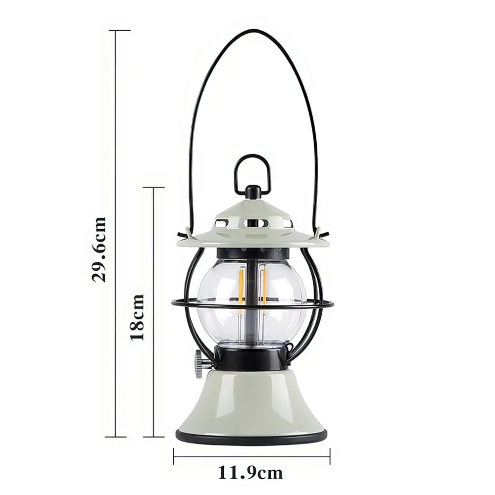 Linterna de camping retro LED recargable 