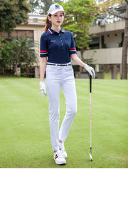 Golf Women's Long-sleeved T-shirt Stand-up Collar Sunscreen Korean Version Of Slim Sports - Blue Force Sports