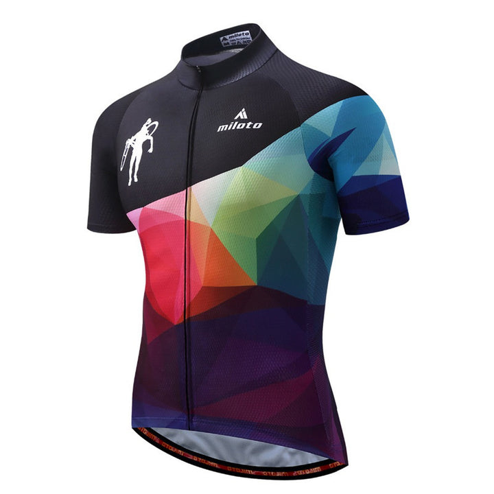 Cycling Wear Mountain Road Bike Wear Short Jacket Breathable And Quick-Drying Summer Short Sleeves - Blue Force Sports