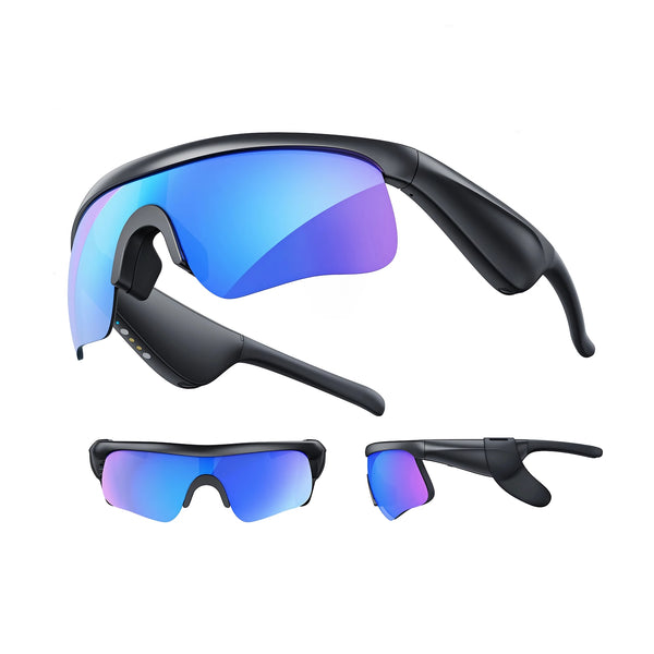 Intelligente polarisierte Fahrradsonnenbrille mit eingebautem Mikrofon, Bluetooth-Lautsprecher, UV400-Schutz und Sprachsteuerung