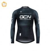 GCN Fleece Long Sleeve Cycling Jersey Cycling Jersey Running Winter New Series - Blue Force Sports