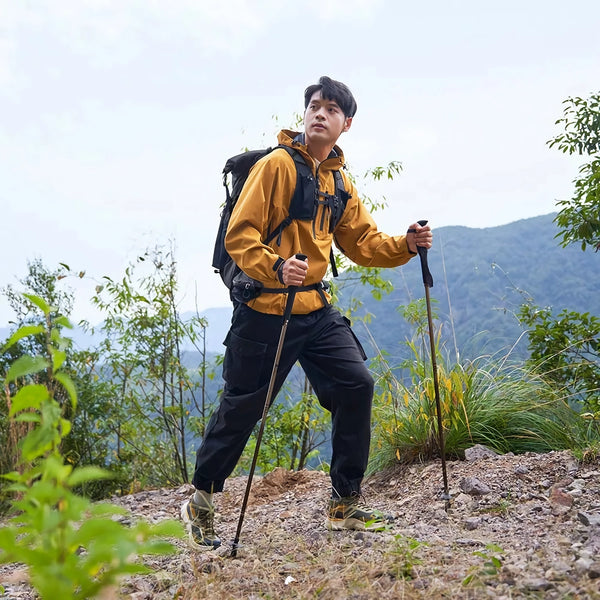 Bastón de trekking de carbono ultraligero: herramienta portátil y antichoque para senderismo