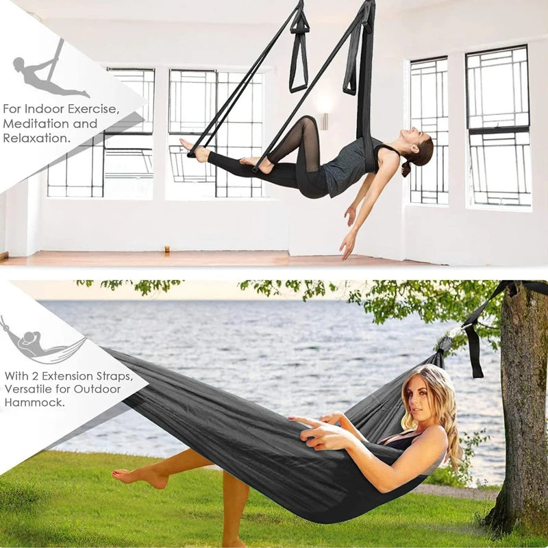 Aerial Yoga Hängematte mit 6 Griffen