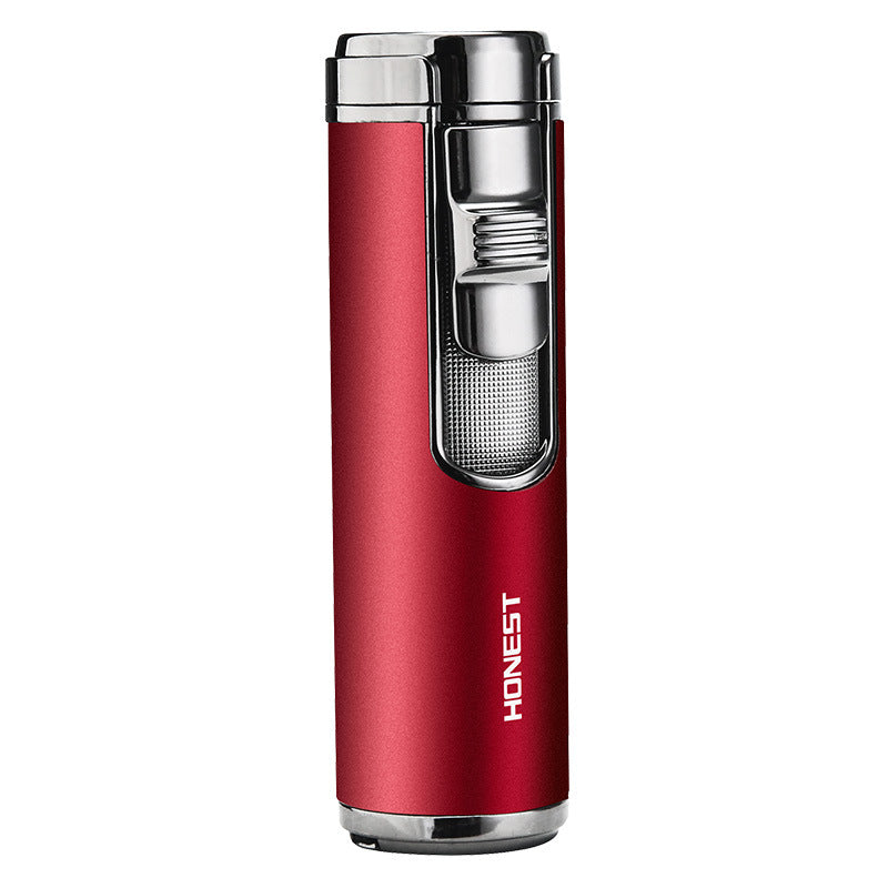 Cylindrical Metal Inflatable Four-straight Cigar Lighter - Blue Force Sports