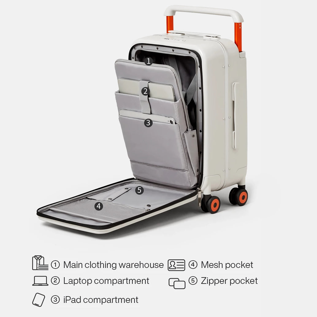 Luxury Wide Handle 20 Inch Carry-On Trolley Case