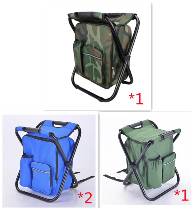 Multifunction Outdoor Folding Chair Ice Cooler Picnic Bags Camping Fishing Stool Backpacking Hunting Rest Chair - Blue Force Sports