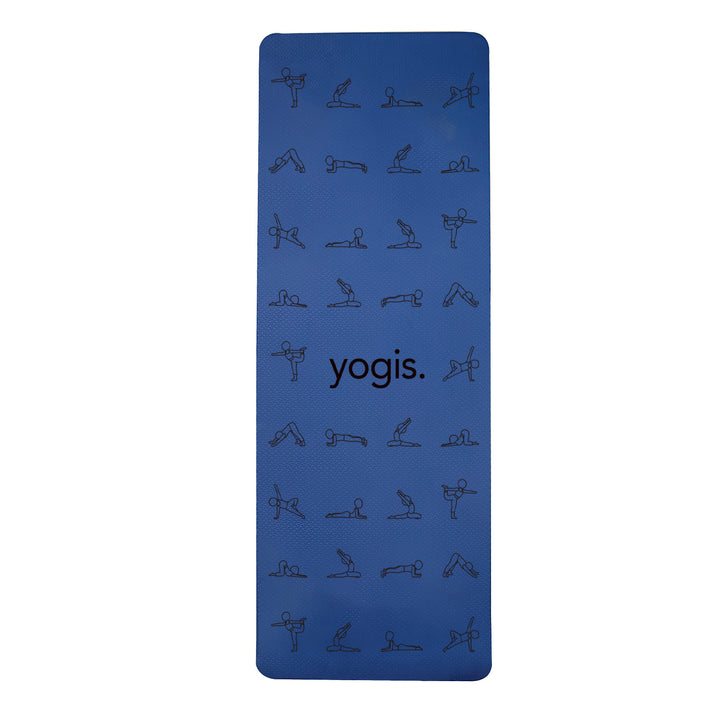 Yoga Mat Posture Line Non-slip Custom Fitness Mat For Beginners Plank Support - Blue Force Sports