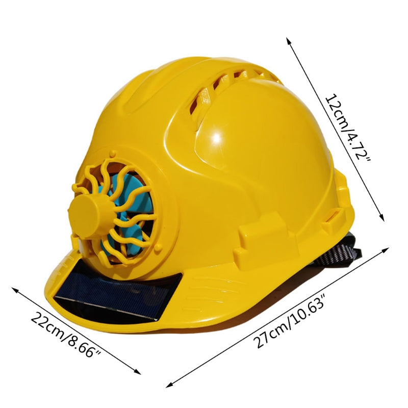 Solar Hat With Fan Thickened Multifunctional Helmet - Blue Force Sports