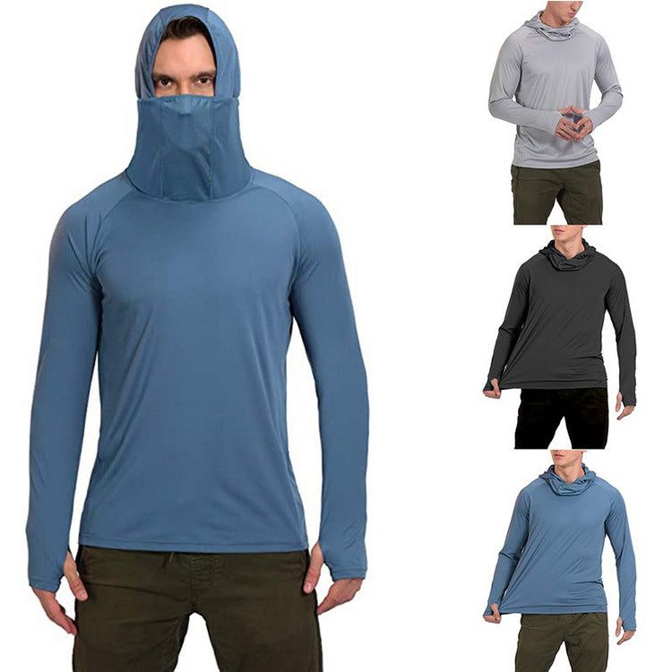 European And American Men's Breathable Light Sun Protection Clothing In Summer - Blue Force Sports