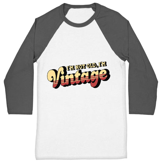 I'm Not Old I'm Vintage Baseball T-Shirt - Graphic T-Shirt - Cool Trendy Baseball Tee - Blue Force Sports