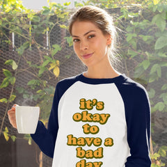 It's Ok Baseball T-Shirt - Positive T-Shirt - Motivational Baseball Tee - Blue Force Sports