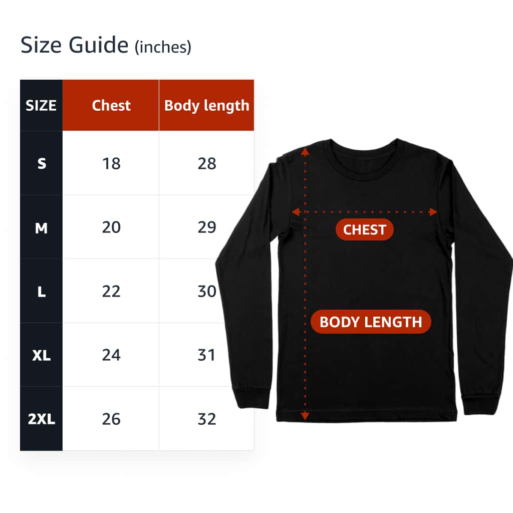 Funny Design Long Sleeve T-Shirt - Cool T-Shirt - Trendy Long Sleeve Tee - Blue Force Sports