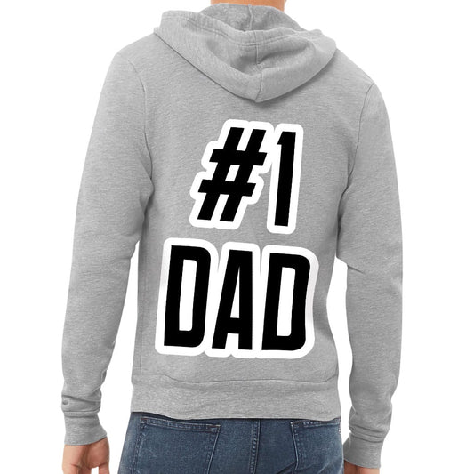 1 Dad Full-Zip Hoodie - Cool Hooded Sweatshirt - Gift Hoodie - Blue Force Sports