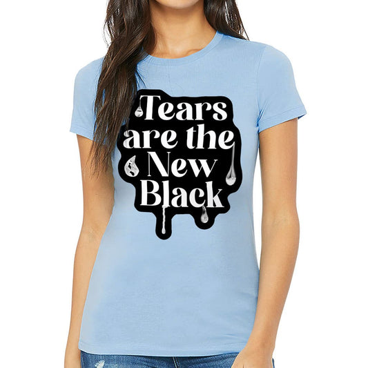 Cool Print Slim Fit T-Shirt - Cool Saying Women's T-Shirt - Best Design Slim Fit Tee - Blue Force Sports