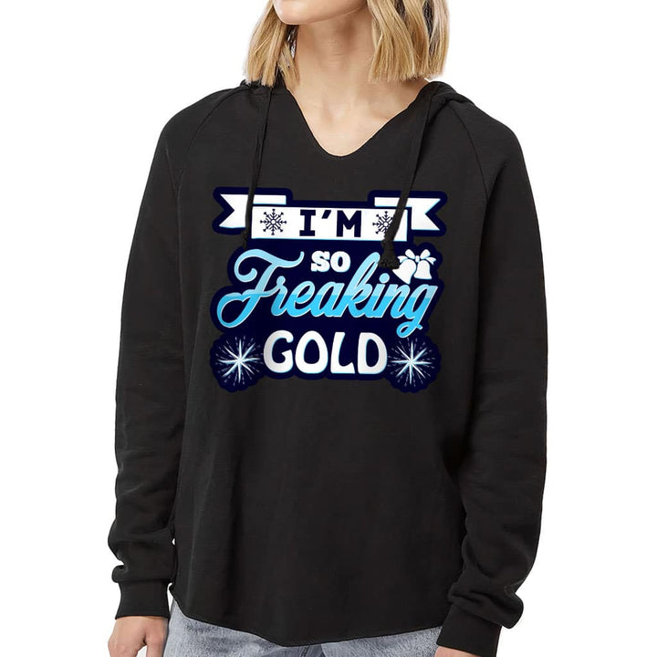 I'm So Freaking Cold California Wave Wash Hoodie - Funny Hooded Sweatshirt - Cool Hoodie - Blue Force Sports