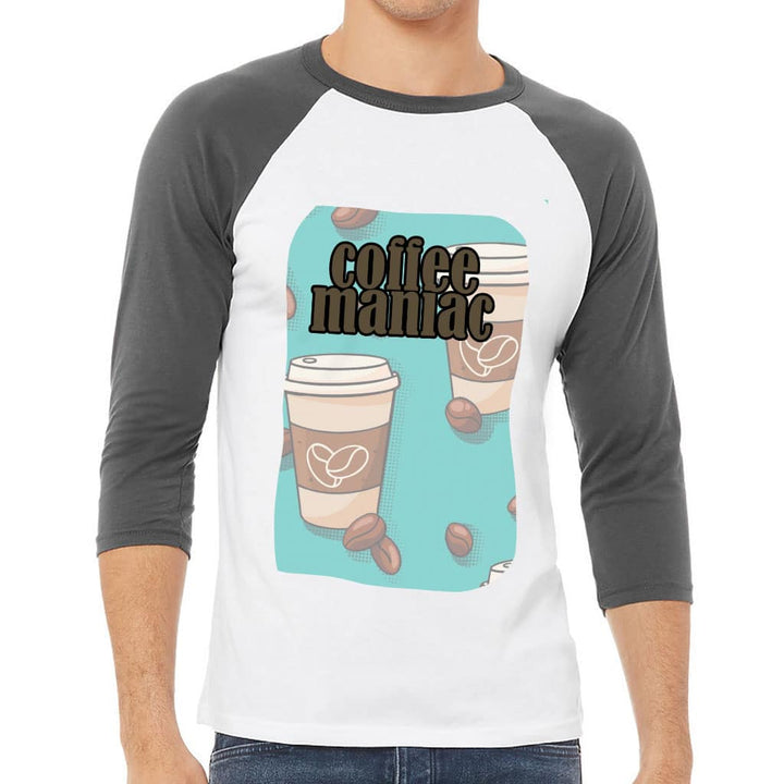 Coffee Lover Baseball T-Shirt - Graphic T-Shirt - Best Design Baseball Tee - Blue Force Sports