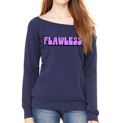Flawless Wide Neck Sweatshirt - Best Design Women's Sweatshirt - Trendy Sweatshirt - Blue Force Sports