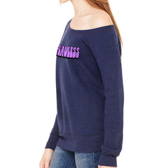 Flawless Wide Neck Sweatshirt - Best Design Women's Sweatshirt - Trendy Sweatshirt - Blue Force Sports