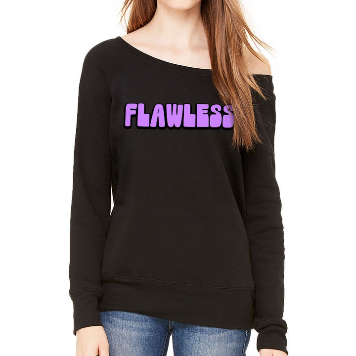 Flawless Wide Neck Sweatshirt - Best Design Women's Sweatshirt - Trendy Sweatshirt - Blue Force Sports