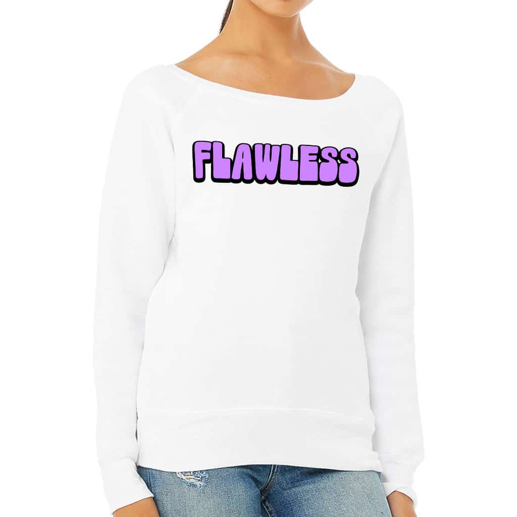 Flawless Wide Neck Sweatshirt - Best Design Women's Sweatshirt - Trendy Sweatshirt - Blue Force Sports