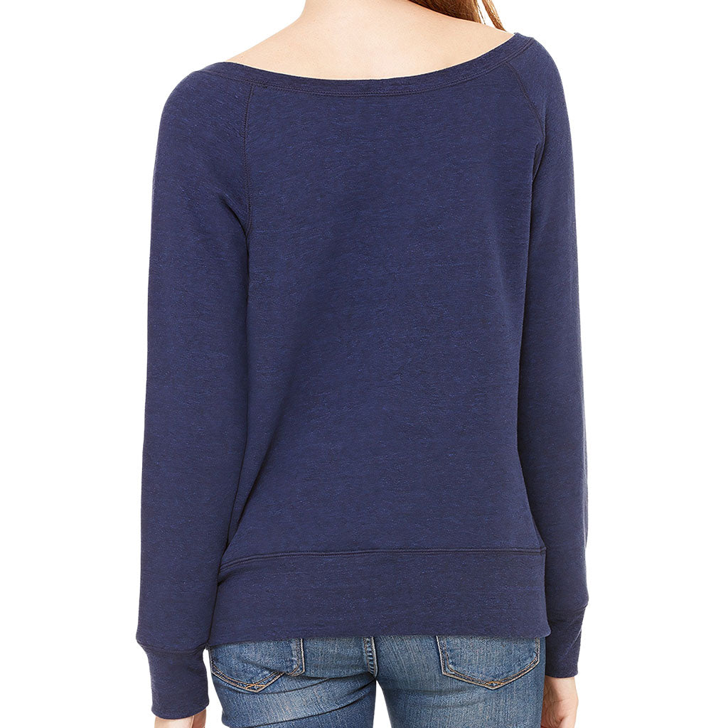 Flawless Wide Neck Sweatshirt - Best Design Women's Sweatshirt - Trendy Sweatshirt - Blue Force Sports