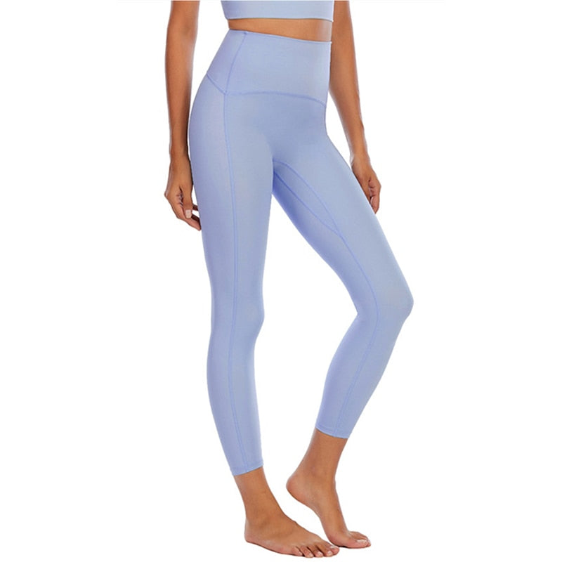 Women's Anti-Sweat Leggings with High Waist - Blue Force Sports