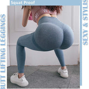 Women's Seamless Push Up Leggings - Blue Force Sports