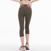 Elastic Waist Women's Nylon Sports Leggings - Blue Force Sports