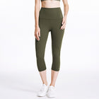 Elastic Waist Women's Nylon Sports Leggings - Blue Force Sports