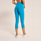Elastic Waist Women's Nylon Sports Leggings - Blue Force Sports