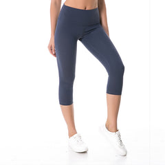 Elastic Waist Women's Nylon Sports Leggings - Blue Force Sports