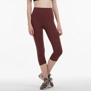 Elastic Waist Women's Nylon Sports Leggings - Blue Force Sports