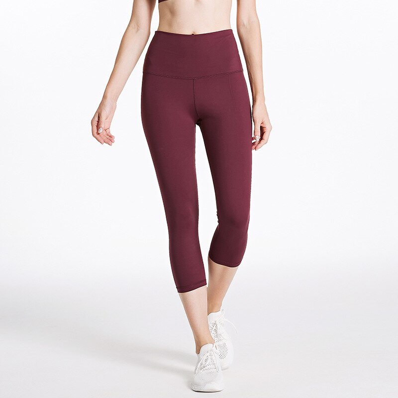 Elastic Waist Women's Nylon Sports Leggings - Blue Force Sports