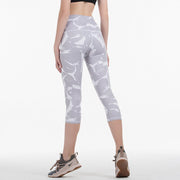 Elastic Waist Women's Nylon Sports Leggings - Blue Force Sports