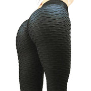 Women's Black Leggings with Push Up - Blue Force Sports