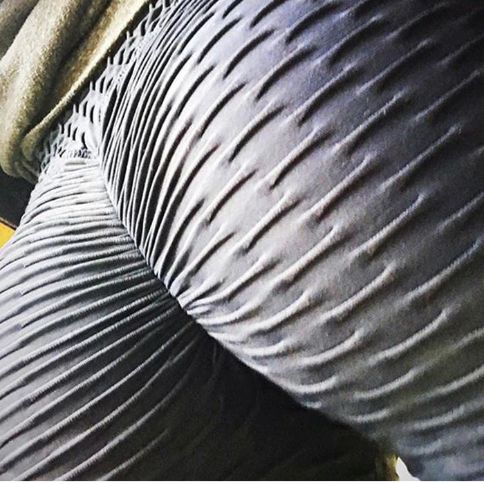 Women's Black Leggings with Push Up - Blue Force Sports