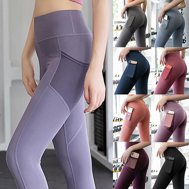 Women's Yoga Pants with Pocket - Blue Force Sports