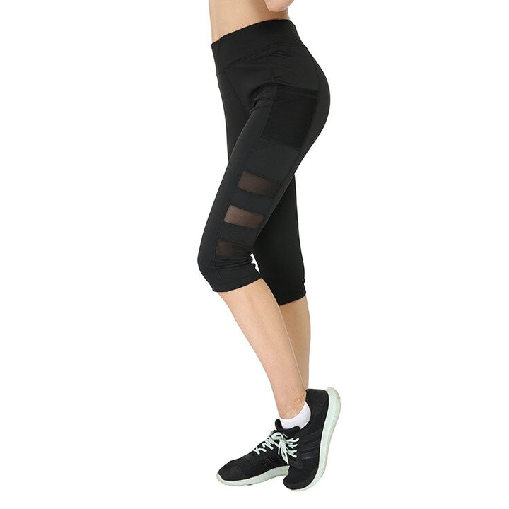 Women's Patchwork High Waist Leggings - Blue Force Sports