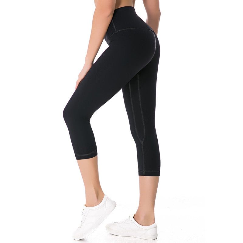 Stretchable Skinny Women's Yoga Capris - Blue Force Sports